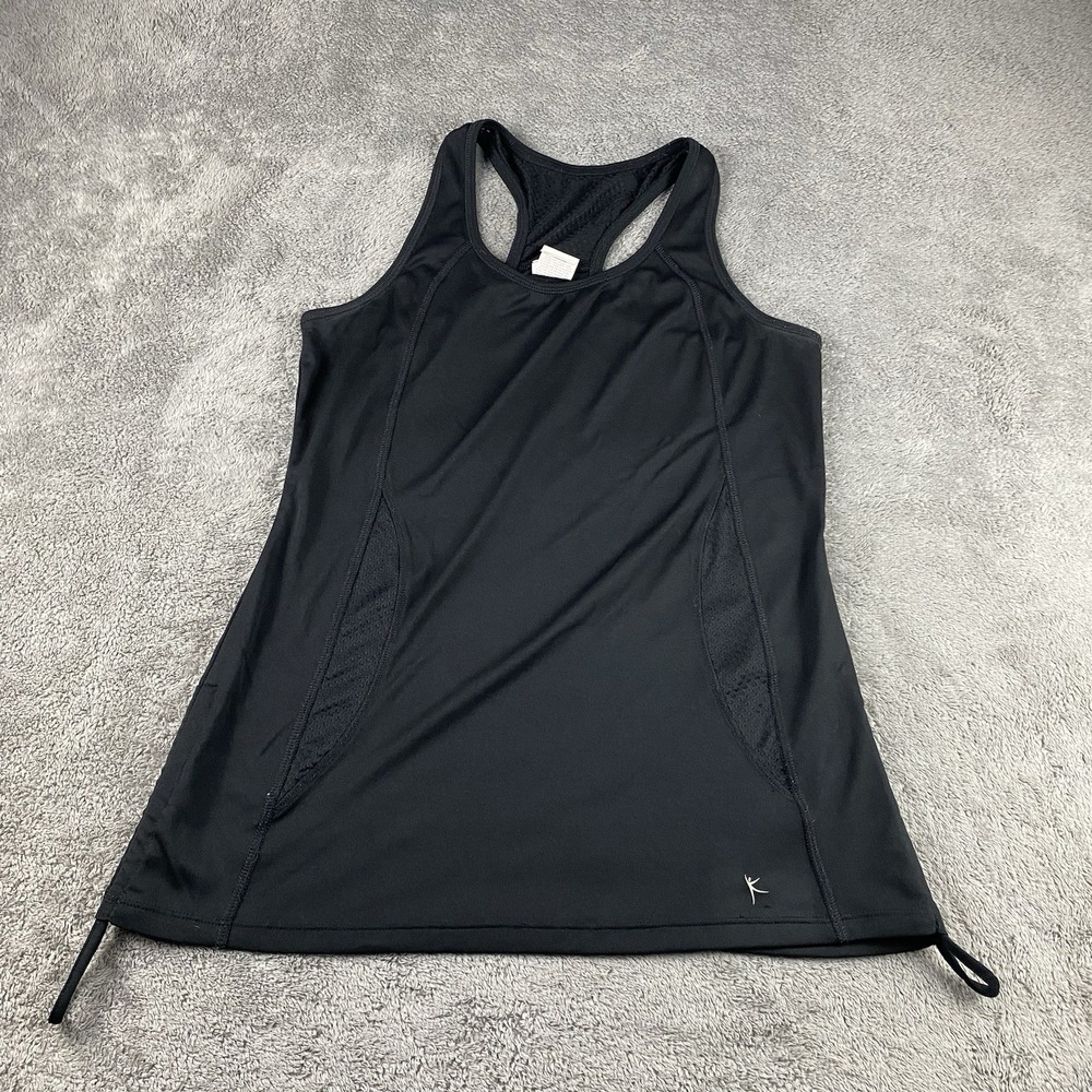 Danskin Now Racerback Athletic Tank Top Womens Medium (8-10) Black